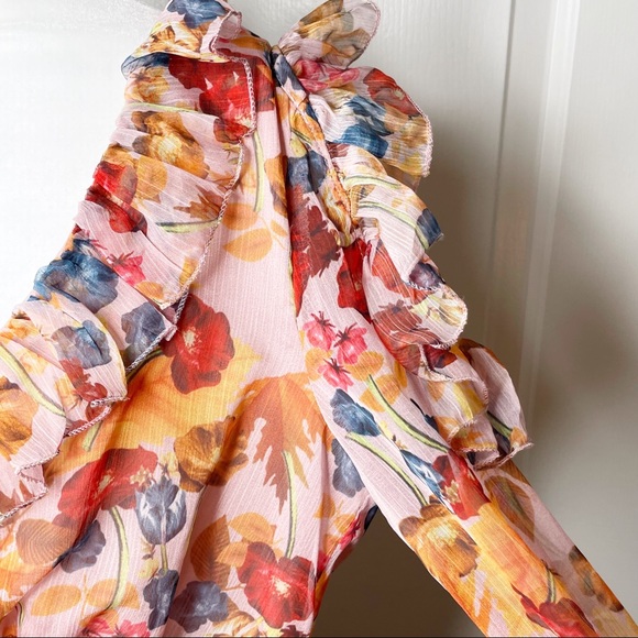 Few Moda Ruffle Cold Shoulder Floral Romper (S) - Picture 5 of 11